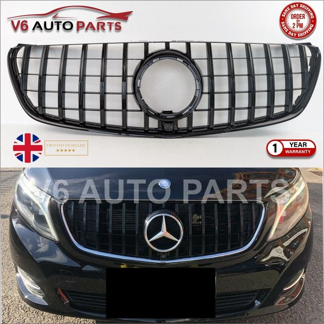 Pare-Choc Avant Noir Compatible Mercedes Vito W639 2003-2010 - Référence OEM A6398804270, Qualité Parfaite Pour Remplacement