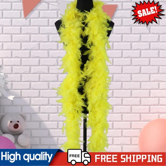 Fancy Dress Colorful Feather Scarf Lifeful for Fancy Dress Crafts (Yellow)