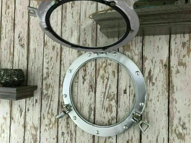 12"Brass Porthole Mirror Nautical Maritime Wall Decor Ship Cabin Window Designer