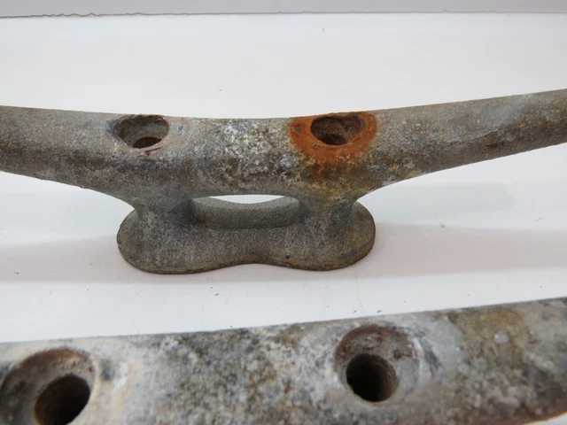 Pair 10 inch Wilcox Crittenden Cast Iron Boat Dock Cleats Door Handles (D4C610B) 6