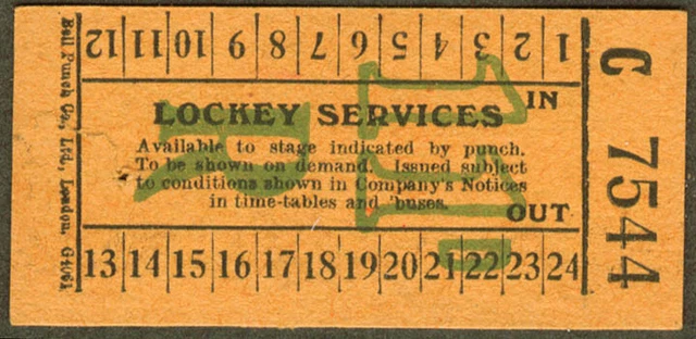Lockey Bus Services Bishop Auckland UK tcket 11d