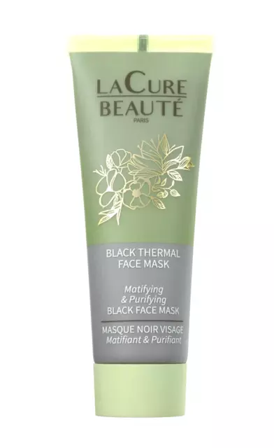 LA CURE BEAUTE Detox schwarze thermische Gesichtsmaske + Aloe + Kaolin 50 ml uvp £34