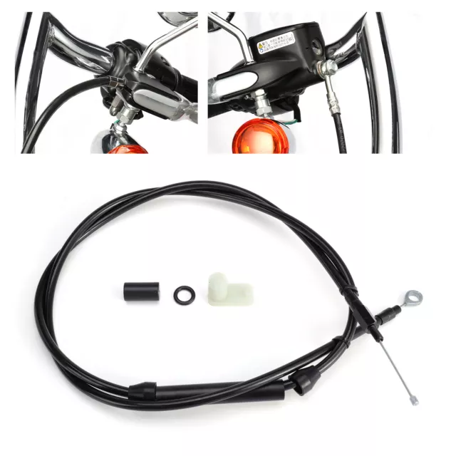 16" Handlebar Extended Clutch Throttle Cable Brake Line For Harley Softail 3