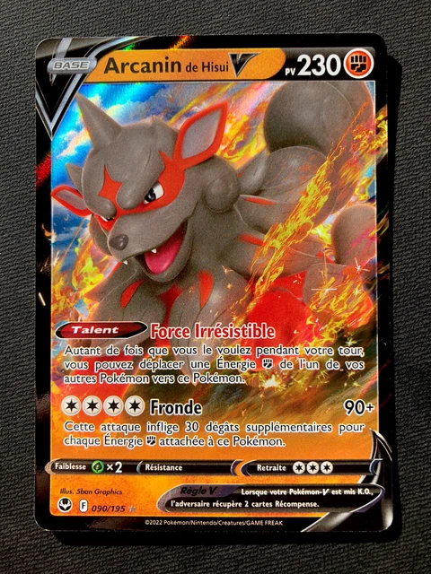 CARTE POKEMON ARCANIN de Hisui V 090/195 EB12 TEMPÊTE ARGENTÉE NEUVE