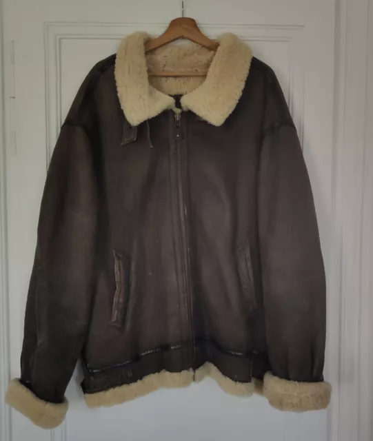 REDSKINS BOMBARDIER B3 sheepskin jacket mouton retourn 3XL no