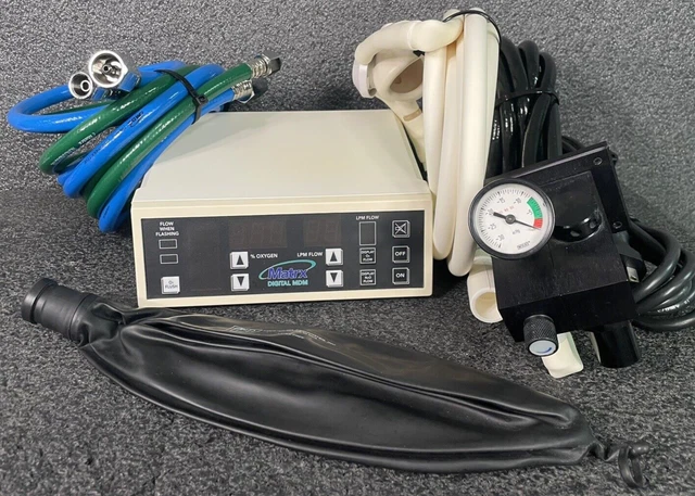 Matrx Digital MDM Flush Mount Dental Nitrous Gas Regulator Flowmeter W/ Hoses