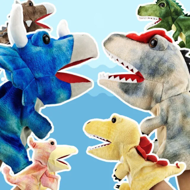 Dinosaurs Soft Plush Toys Props Open Mouth Tyrannosaurus Rex Hand Puppets Boy UK