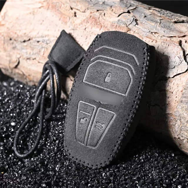 Alcantara Leather Car Key Fob Case Cover Bag Holder For Aston Martin Accessories