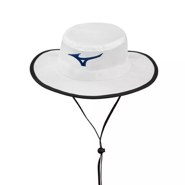 Mizuno Mens Golf Tour Sun Hat White / Navy - Medium K2611