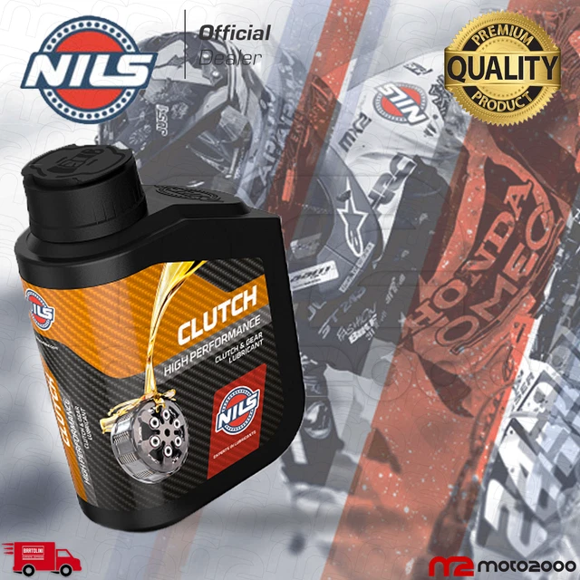 1 Lt Olio Frizione Cambio Nils Clutch 2 / 4 Tempi Per Moto Cross Enduro Offroad