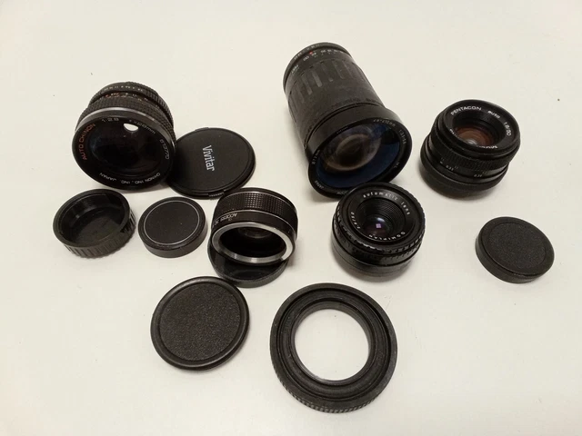 4 M42 Mount Lenses Chinon, Vivitar, Pentacon & Domiplan