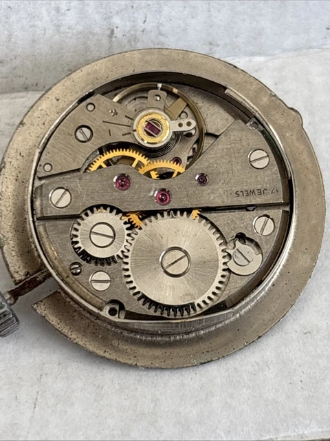 Mouvement de Montre Ancienne mécanique JEJ Jembrun fonctionne - F32-14