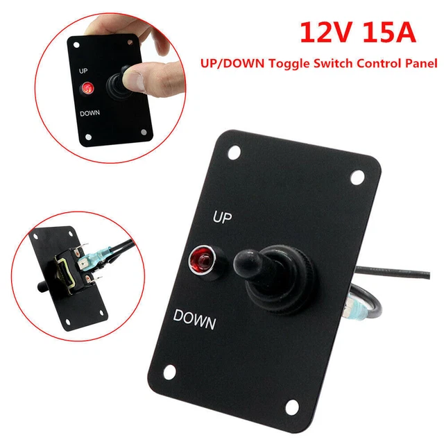 12V 15A ANCHOR Winch Windlass UP/DOWN Toggle Switch Control Panel w ...