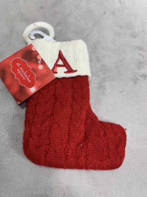 Christmas Pendant Decor Stockings Gift Holders Xmas Gift Letter A