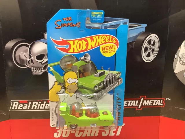 New 2014 Hot Wheels Green "The Simpsons" Homer car, #89/250 LR B2