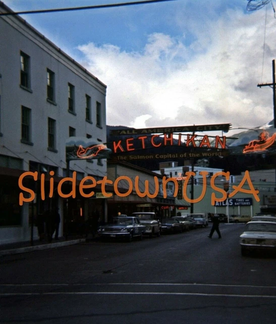Vtg Orig Photo 126 Slide Street Scene Ketchikan Alaska X1T133