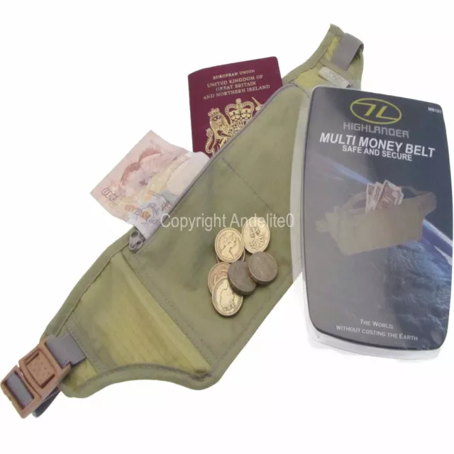 Reisegeld Gürtel Sicherheitstasche für Bargeld Pass Bum Tasche versteckt und bequem