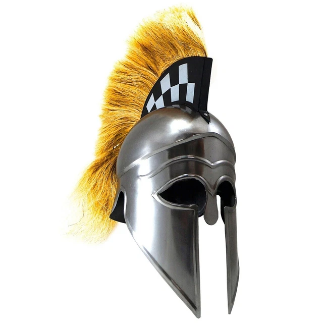 Medieval Greek Corinthian Warrior Silver Armor Helmet 18G Steel Armor Knight