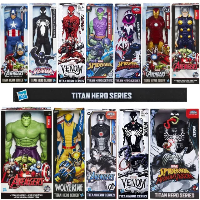 Marvel Action Figures Titan Hero Series Avengers Hasbro Full Collection 12" 30cm