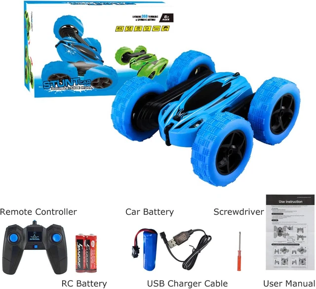 PUP GO STUNT Car for Kids Age 5 6 7, 4WD 2.4GHz Remote Control Cars 2 X