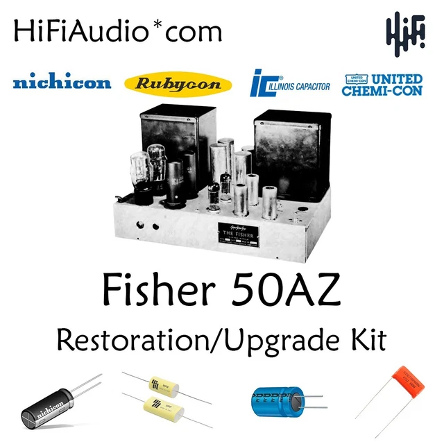 FISHER 50AZ AMP amplifier restoration recap repair service rebuild