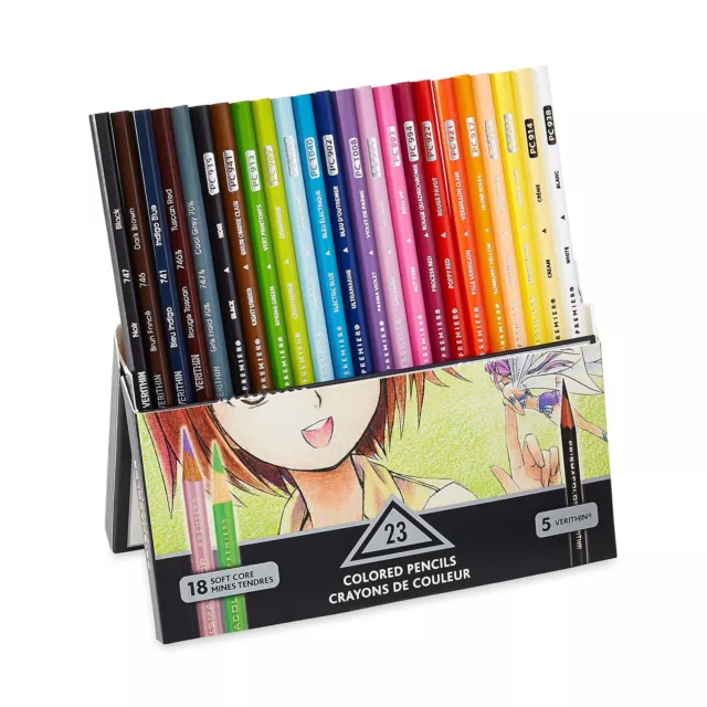 Prismacolor Premier Soft Core Colored Pencil Set of 23 Assorted Manga Colors ...