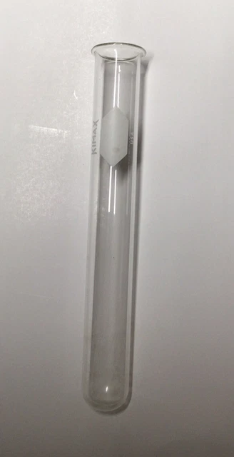 KIMAX Glass, Test Tube, 30 mL, Type I Borosilicate Glass,  Made In The U.S.A