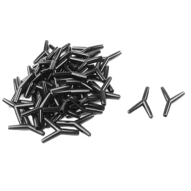Fish Tank Aquarium Plastic Air Line Hose Pump Tubing Connectors Black 50 Pcs