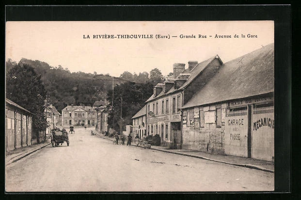 CPA La Rivière-Thibouville, Grande Rue, Avenue de la Gare