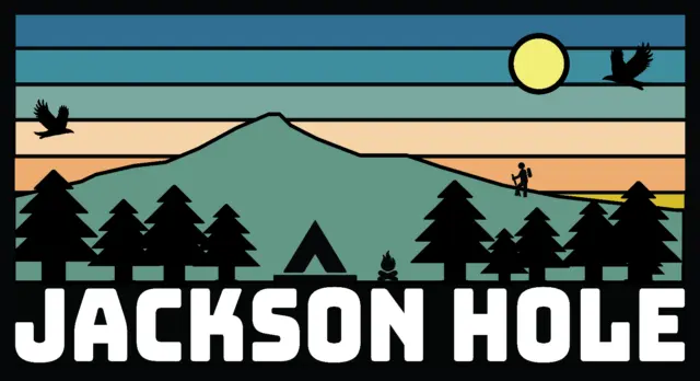 Jackson Hole Sticker Decal Ski Snowboard Wyoming Grand Teton National Park PO