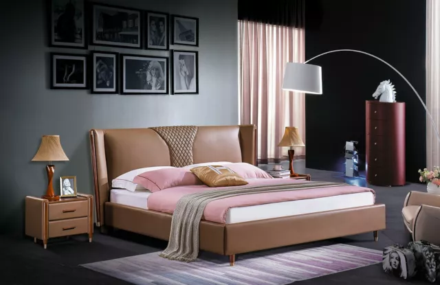 Bett Textil 2x Nachttisch 3 tlg. Schlafzimmer Set Möbel Modern Luxus Betten Neu