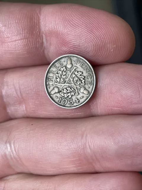 Trepence d'argento Gran Bretagna Re Giorgio V.925 dal 1934