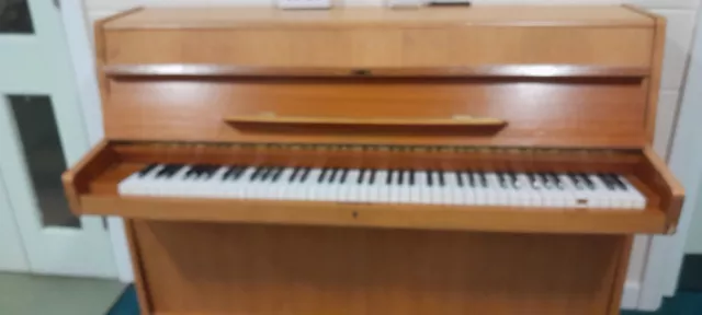 FUCHS & MOHR Small Upright Piano, light oak casing