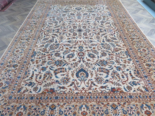 UNA ALFOMBRA ORIENTAL TRADICIONAL HECHA A MANO ANTIGUA NOTABLE (375 x 272 cm)+