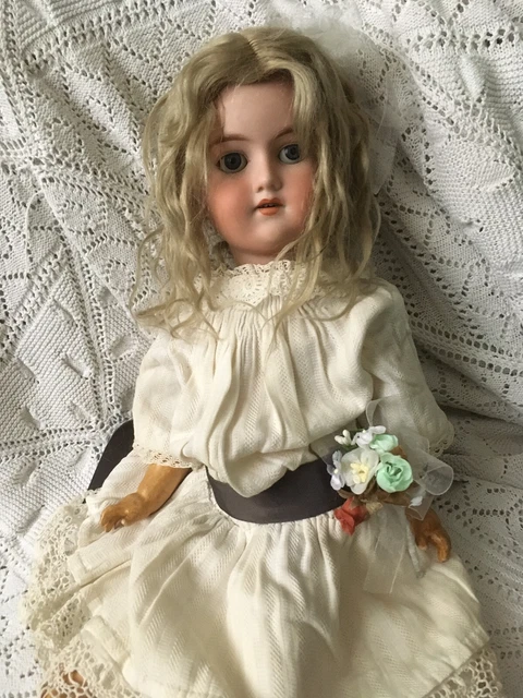 ARMAND MARSEILLE 390 Belle poupée Ancienne 51 cm Yeux bleus tête porcelaine
