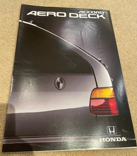 Honda Accord Aerodeck 2.2i launch fold out brochure 1991