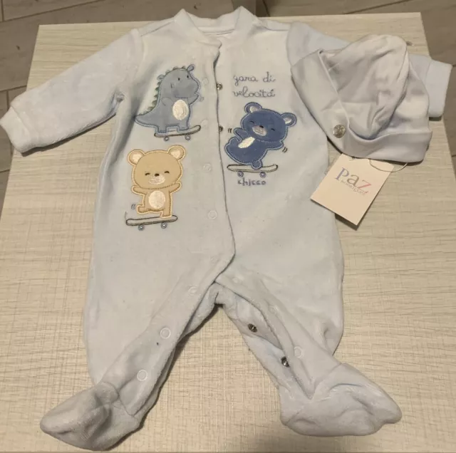 Tutina Ciniglia 1 Mese Neonato e cappellino Nascita