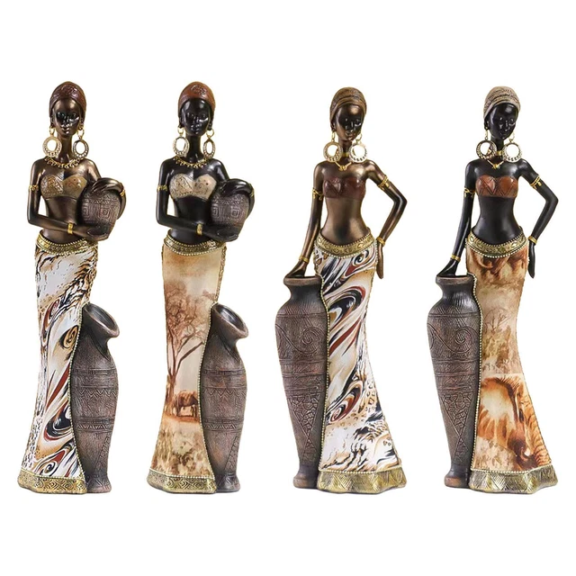 3 pièces/Enseble Figurines de Fees tribales africaines,décor de 3 pièces/Enseble Figurines de Fees tribales africaines,décor de