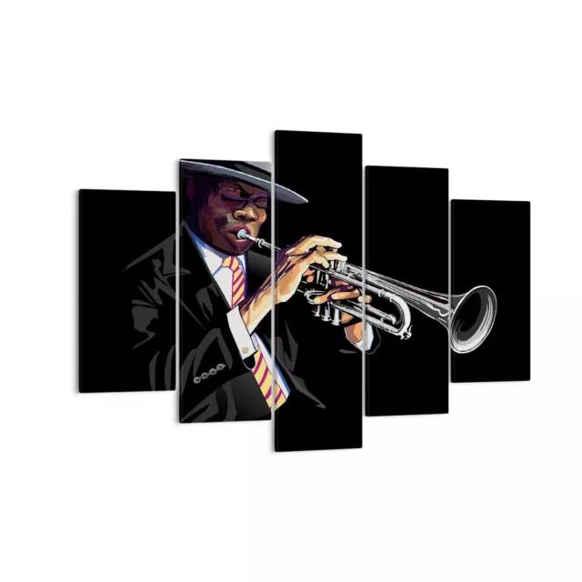 Cuadro Sobre Lienzo 150x100cm Cuadros Pared jazz musica musico Wall Art Prints