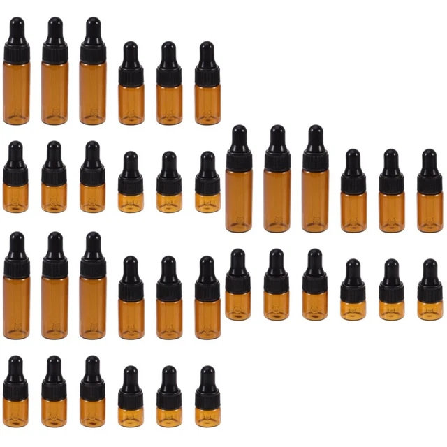 VASANA Glas-Tropfflaschen 30ml - Dickes Bernstein Glas Für ätherische Öle & Parfums