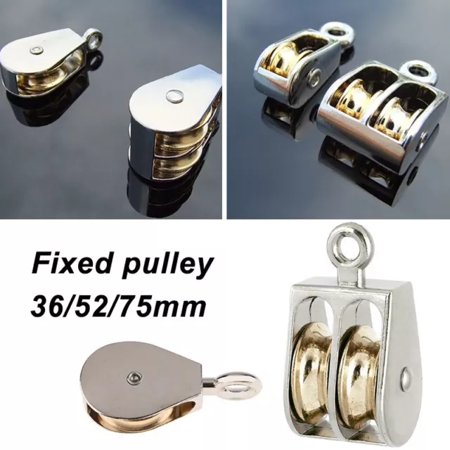 Single/Double Sheave Swivel Eye Pulley Rigging Lift Pully For Rope Nickel Plated