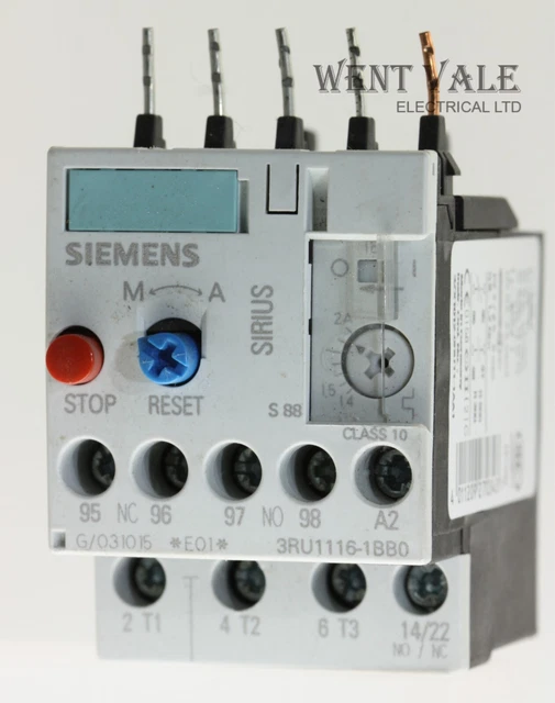 SIEMENS SIRIUS 3RU1116 1BB0 2a Thermal Overload Relay 1 4 To 2a O 