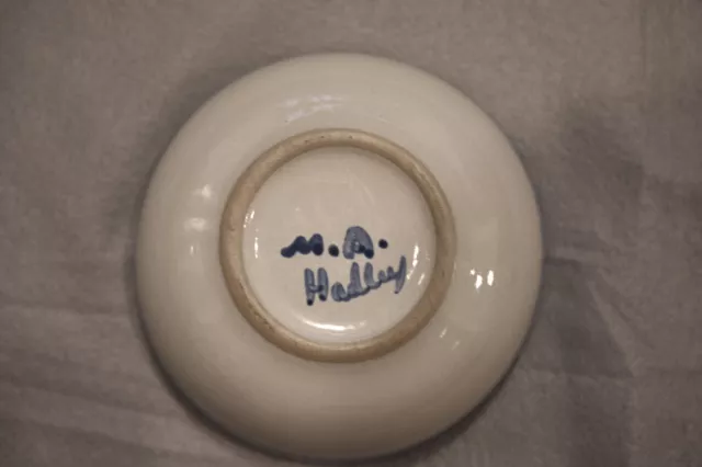 H. A. Hadley Stoneware Pottery 5.5 Inch Cereal/Dessert Bowl - Duck - Signed 3