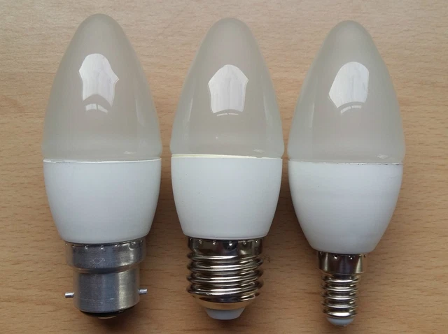 4w 5.5w 8w LED Candle Bulb BC B22 ES E27 SES E14 SBC Pearl Warm White 25w 40w 60