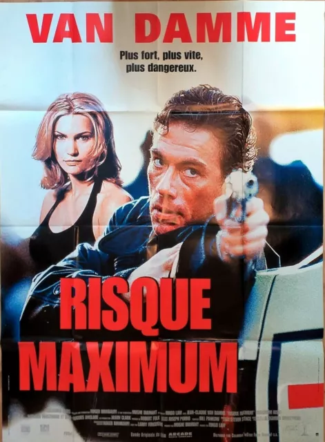 Affiche cinéma RISQUE MAXIMUM Jean Claude Van Damme - 120 x 160 cm