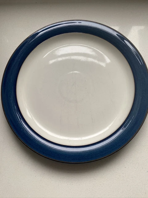 One DENBY BOSTON BLUE 10.5 INCH DINNER PLATE Used