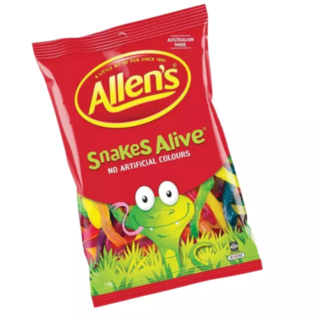 Allens Snakes Alive 1.3kg Halloween Trick or Treats Party Favours Candy Buffet