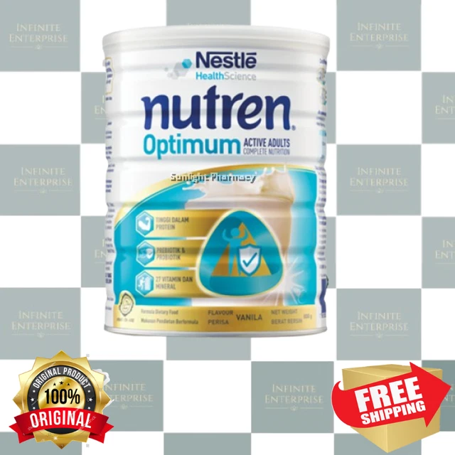 Nestlé Nutren Optimum Nutrición Completa Leche Sabor a Vainilla 800 g ~ x 1