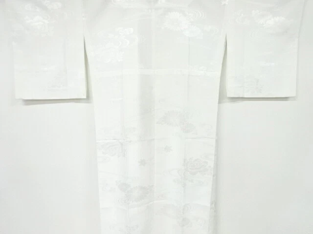 6782924: Japanese Kimono / Vintage Hitoe Juban / Peony & Stream