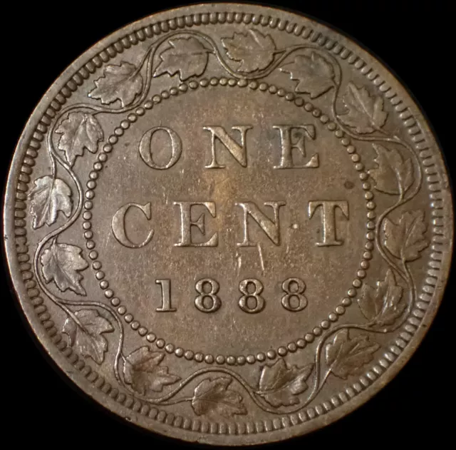 Canada One Cent 1888 Victoria Bronze Coin WCA 6043